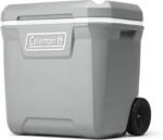 Coleman 316 Series Insulated Portable Cooler with Heavy Duty Wheels, Leak-Proof Wheeled Cooler with 100+ Can Capacity, Keeps Ice for up to 5 Days, Great for Beach, Camping, Tailgating, Sports, & More